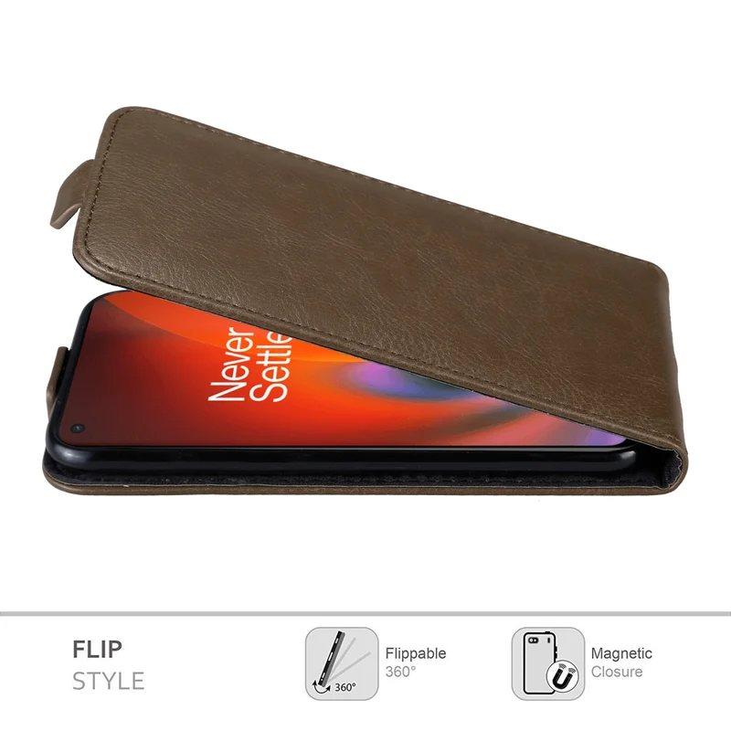 Cadorabo Hülle kompatibel mit OnePlus Nord 2 5G Schutzhülle im Flip Design mit Magnetverschluss