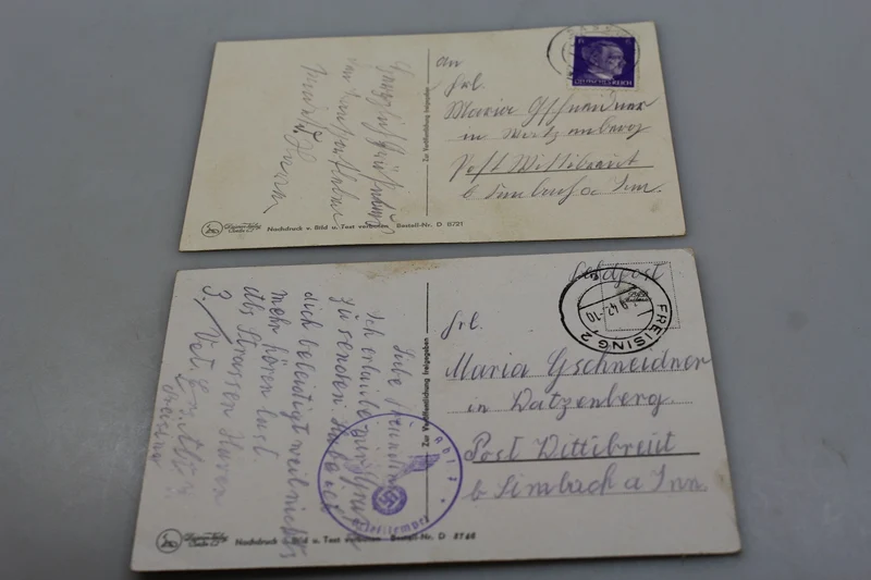 Paar satirische Postkarten aus dem 2. Weltkrieg