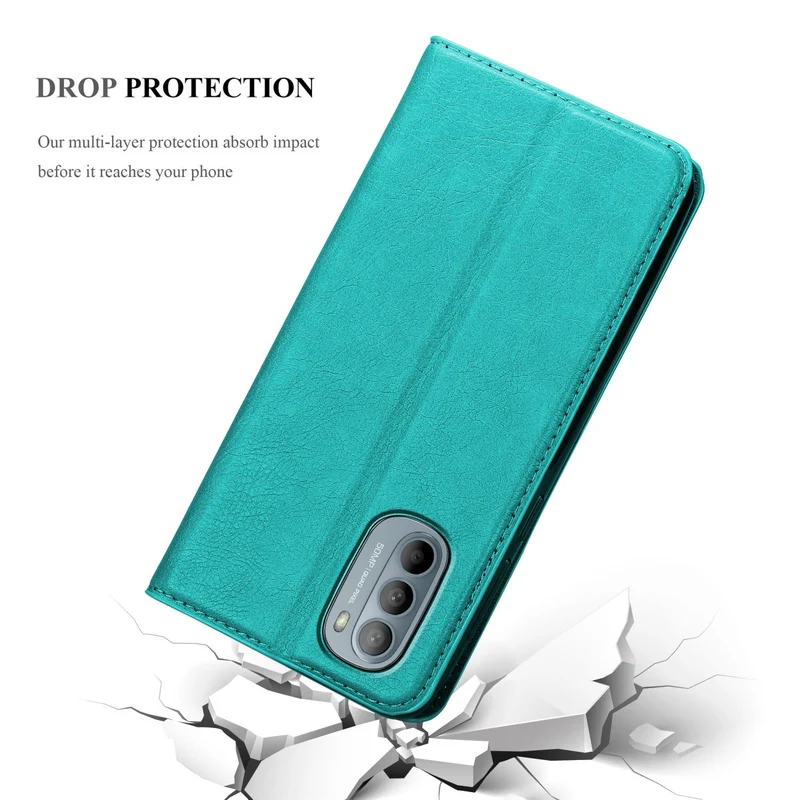 Cadorabo Hülle kompatibel mit Motorola MOTO G31 / G41 Schutzhülle mit Magnetverschluss, Standfunktion und Kartenfach