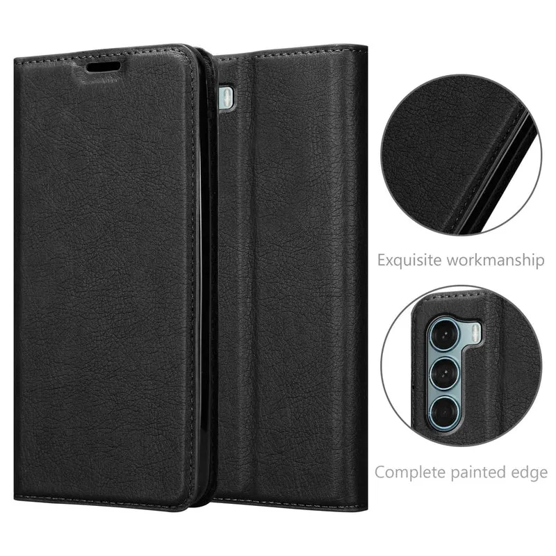 Cadorabo Hülle kompatibel mit Motorola MOTO G200 5G Schutzhülle mit Magnetverschluss, Standfunktion und Kartenfach