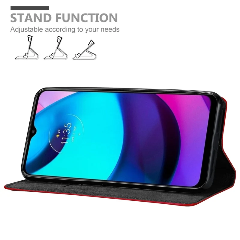 Cadorabo Hülle kompatibel mit Motorola MOTO E20 / E30 / E40 Schutzhülle mit Magnetverschluss, Standfunktion und Kartenfach
