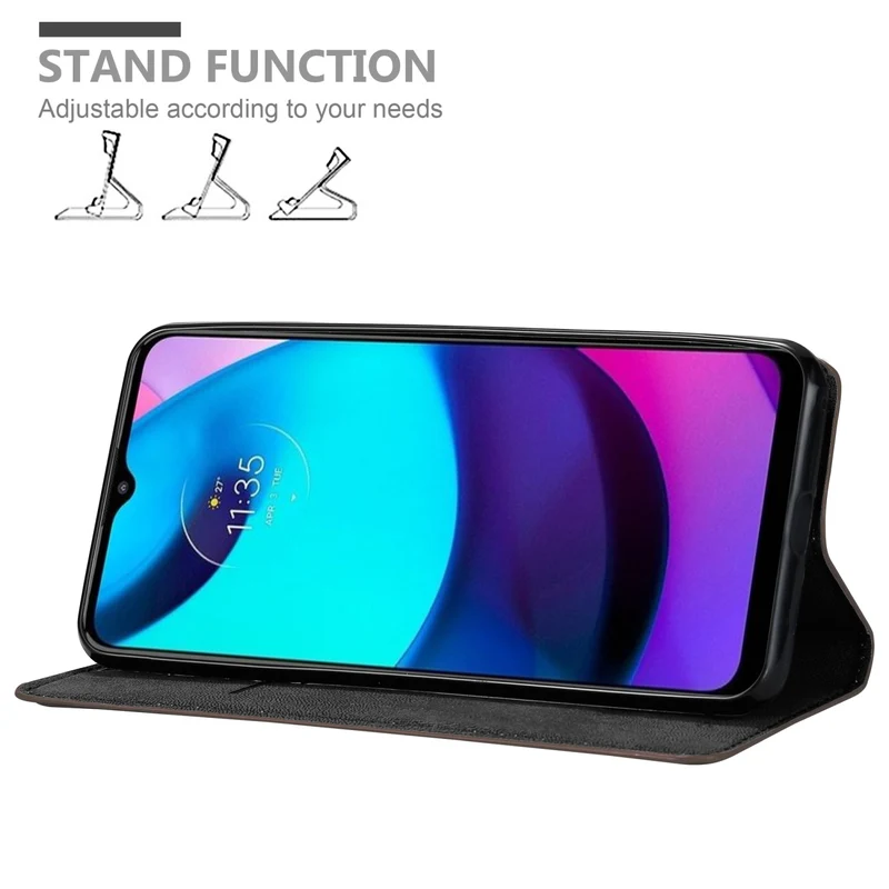 Cadorabo Hülle kompatibel mit Motorola MOTO E20 / E30 / E40 Schutzhülle mit Magnetverschluss, Standfunktion und Kartenfach