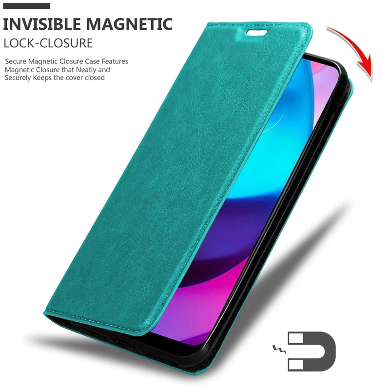 Cadorabo Hülle kompatibel mit Motorola MOTO E20 / E30 / E40 Schutzhülle mit Magnetverschluss, Standfunktion und Kartenfach