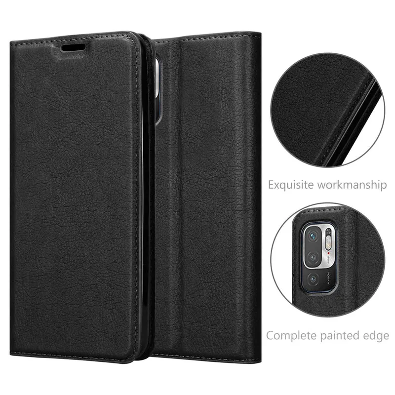 Cadorabo Hülle kompatibel mit Xiaomi RedMi NOTE 10 5G / POCO M3 PRO 5G Schutzhülle mit Magnetverschluss, Standfunktion und Kartenfach