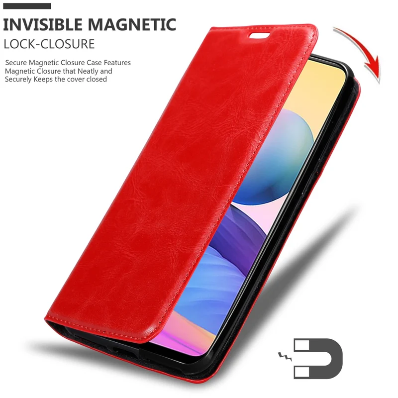 Cadorabo Hülle kompatibel mit Xiaomi RedMi NOTE 10 5G / POCO M3 PRO 5G Schutzhülle mit Magnetverschluss, Standfunktion und Kartenfach