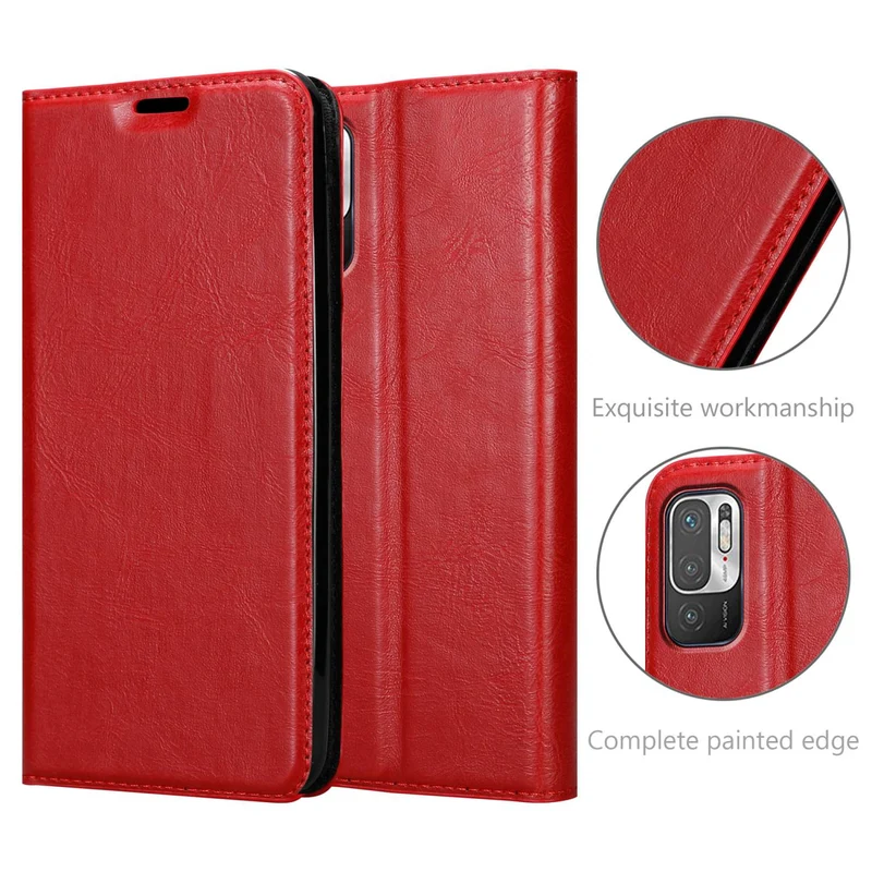 Cadorabo Hülle kompatibel mit Xiaomi RedMi NOTE 10 5G / POCO M3 PRO 5G Schutzhülle mit Magnetverschluss, Standfunktion und Kartenfach