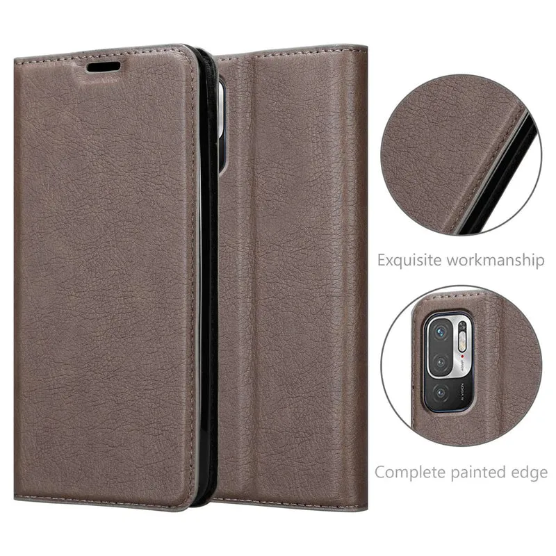 Cadorabo Hülle kompatibel mit Xiaomi RedMi NOTE 10 5G / POCO M3 PRO 5G Schutzhülle mit Magnetverschluss, Standfunktion und Kartenfach