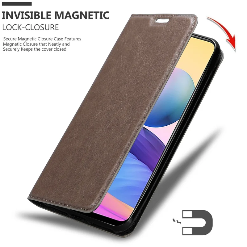 Cadorabo Hülle kompatibel mit Xiaomi RedMi NOTE 10 5G / POCO M3 PRO 5G Schutzhülle mit Magnetverschluss, Standfunktion und Kartenfach