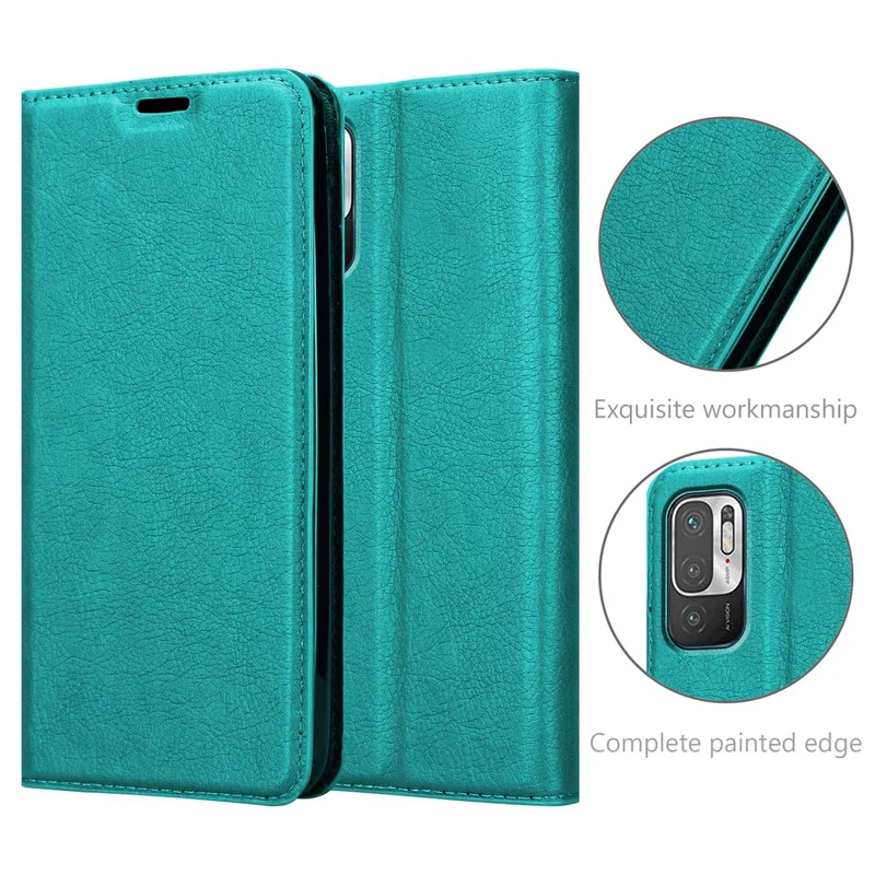 Cadorabo Hülle kompatibel mit Xiaomi RedMi NOTE 10 5G / POCO M3 PRO 5G Schutzhülle mit Magnetverschluss, Standfunktion und Kartenfach