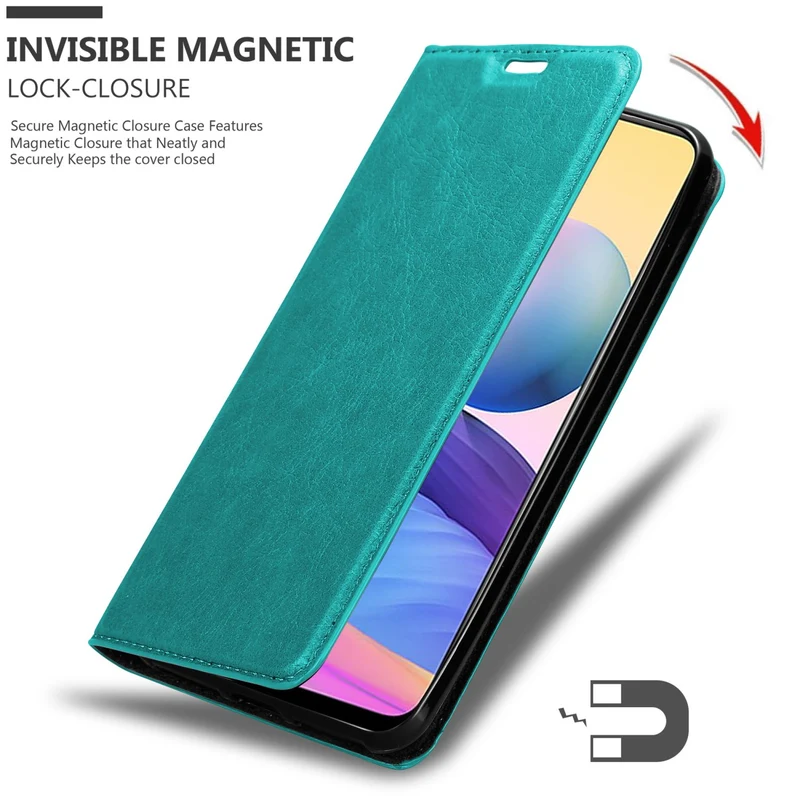 Cadorabo Hülle kompatibel mit Xiaomi RedMi NOTE 10 5G / POCO M3 PRO 5G Schutzhülle mit Magnetverschluss, Standfunktion und Kartenfach