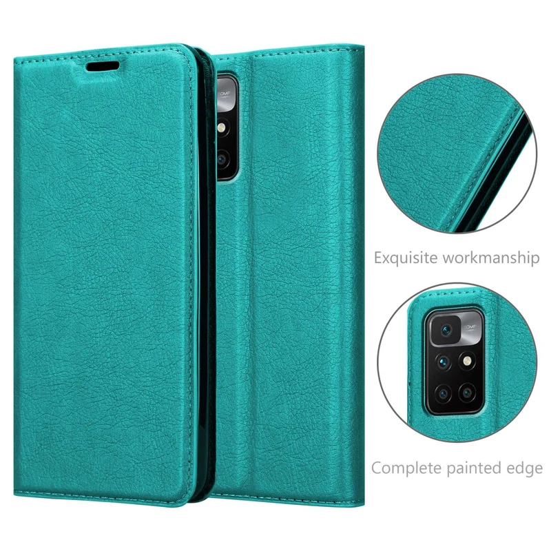 Cadorabo Hülle kompatibel mit Xiaomi RedMi 10 Schutzhülle mit Magnetverschluss, Standfunktion und Kartenfach