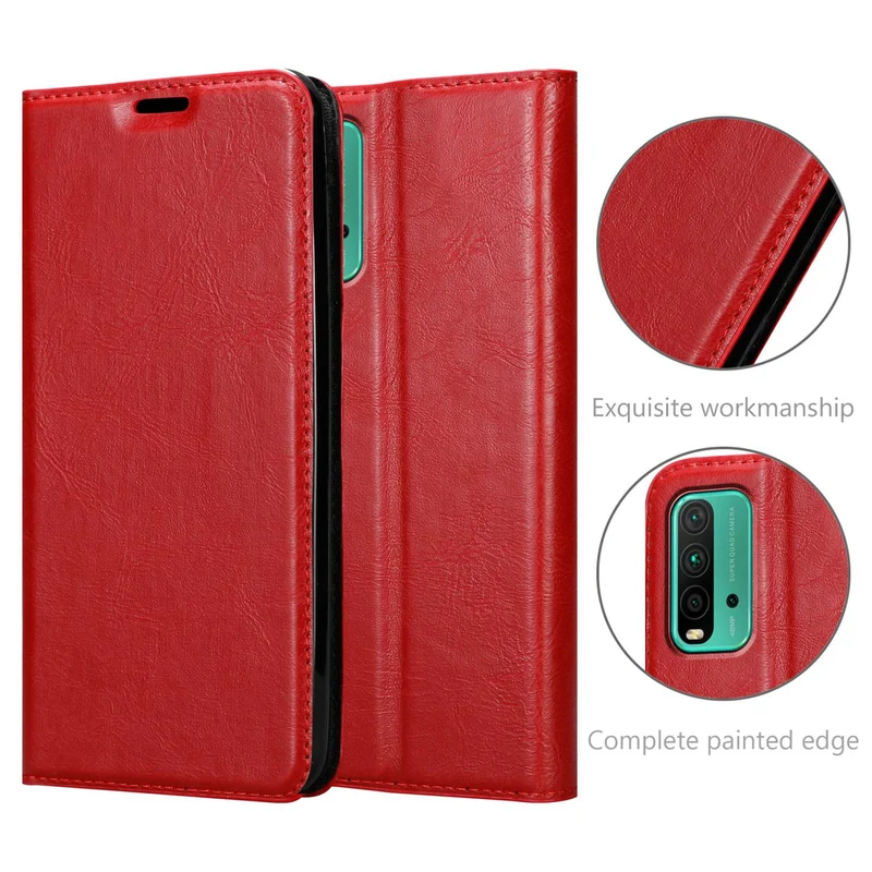Cadorabo Hülle kompatibel mit Xiaomi RedMi 9T / POCO M3 Schutzhülle mit Magnetverschluss, Standfunktion und Kartenfach