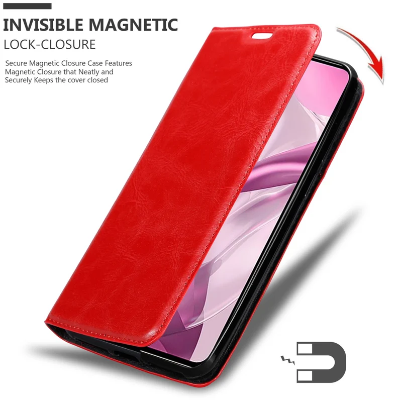 Cadorabo Hülle kompatibel mit Xiaomi Mi 11 LITE (4G / 5G) / 11 LITE NE Schutzhülle mit Magnetverschluss, Standfunktion und Kartenfach