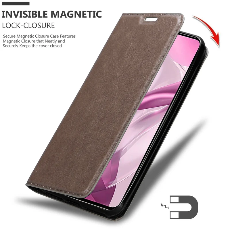Cadorabo Hülle kompatibel mit Xiaomi Mi 11 LITE (4G / 5G) / 11 LITE NE Schutzhülle mit Magnetverschluss, Standfunktion und Kartenfach