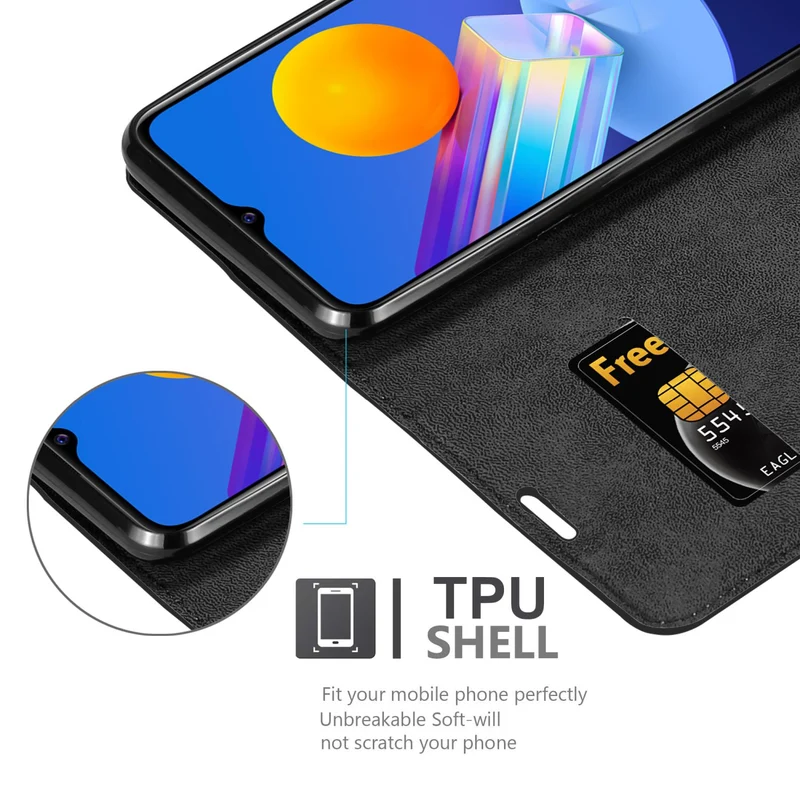 Cadorabo Hülle kompatibel mit Vivo Y52 5G / Y72 5G Schutzhülle mit Magnetverschluss, Standfunktion und Kartenfach