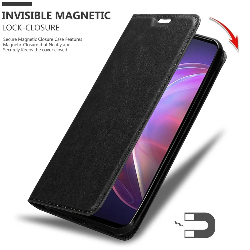 Cadorabo Hülle kompatibel mit Vivo V21 4G / 5G Schutzhülle mit Magnetverschluss, Standfunktion und Kartenfach
