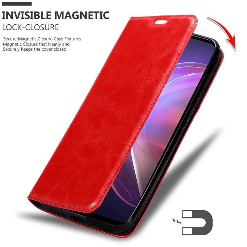 Cadorabo Hülle kompatibel mit Vivo V21 4G / 5G Schutzhülle mit Magnetverschluss, Standfunktion und Kartenfach