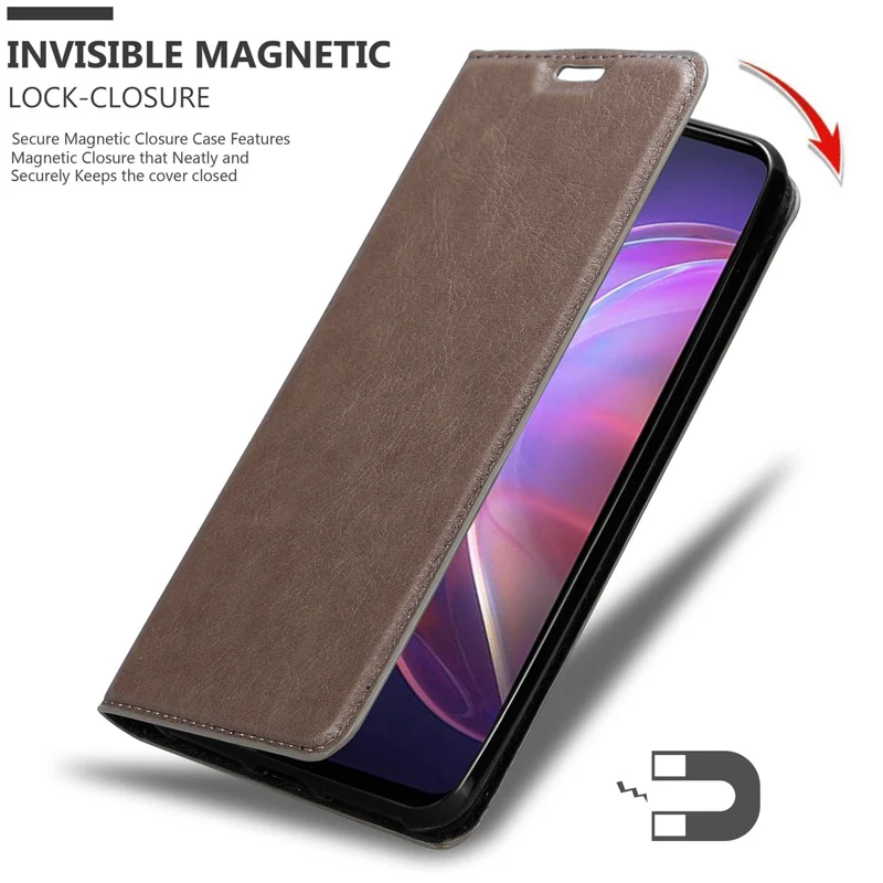 Cadorabo Hülle kompatibel mit Vivo V21 4G / 5G Schutzhülle mit Magnetverschluss, Standfunktion und Kartenfach