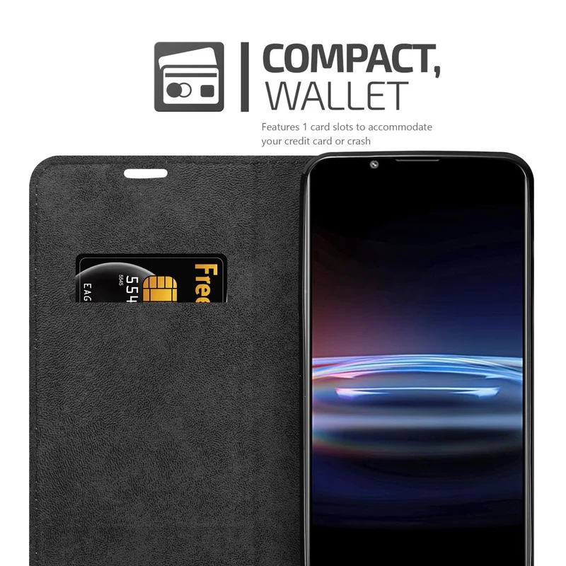 Cadorabo Hülle kompatibel mit Sony Xperia PRO-I Schutzhülle mit Magnetverschluss, Standfunktion und Kartenfach