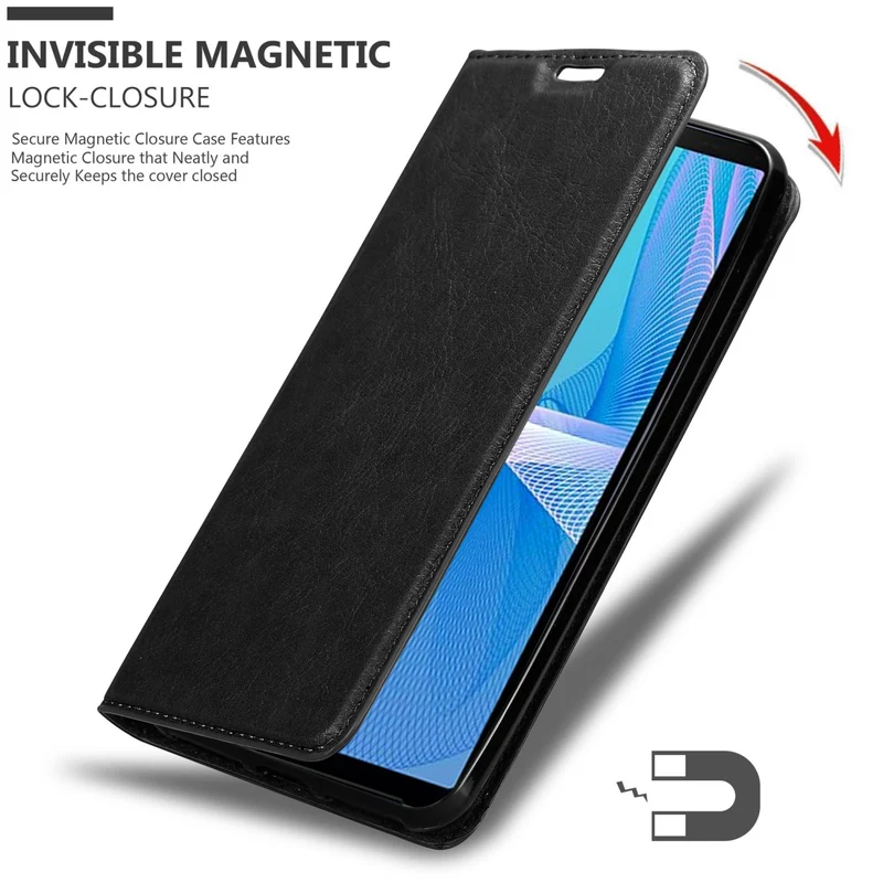 Cadorabo Hülle kompatibel mit Sony Xperia 10 III Schutzhülle mit Magnetverschluss, Standfunktion und Kartenfach
