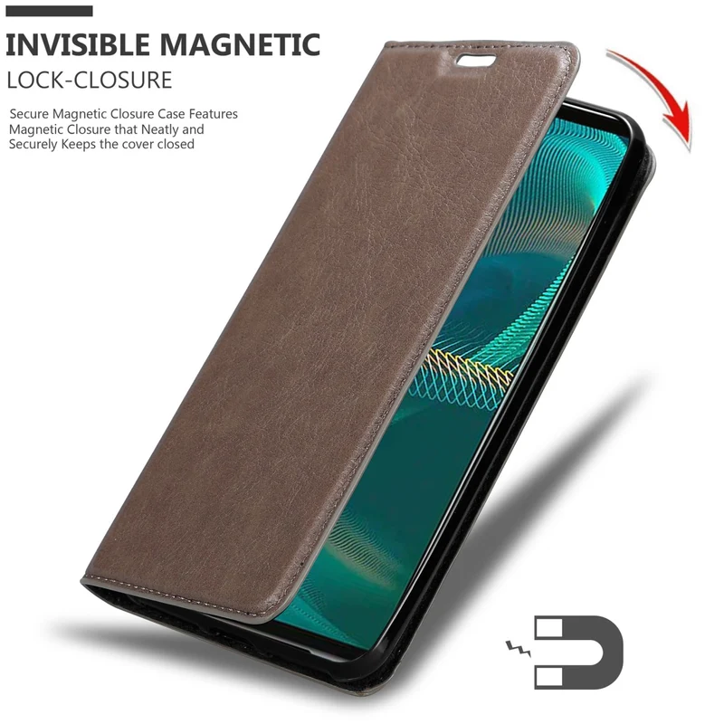 Cadorabo Hülle kompatibel mit Sony Xperia 5 III Schutzhülle mit Magnetverschluss, Standfunktion und Kartenfach