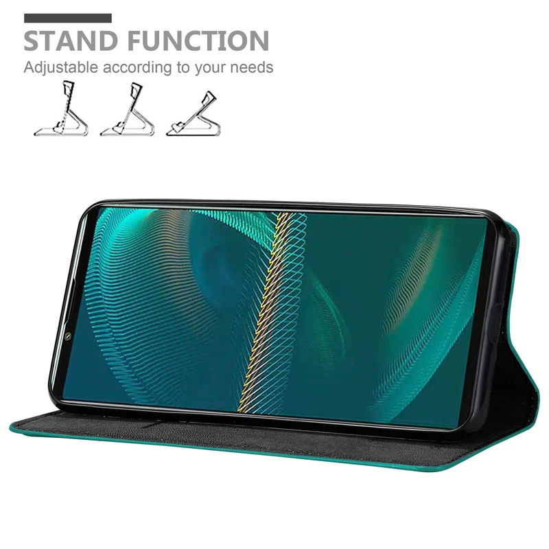 Cadorabo Hülle kompatibel mit Sony Xperia 5 III Schutzhülle mit Magnetverschluss, Standfunktion und Kartenfach