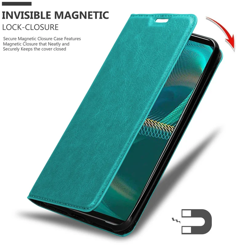 Cadorabo Hülle kompatibel mit Sony Xperia 5 III Schutzhülle mit Magnetverschluss, Standfunktion und Kartenfach