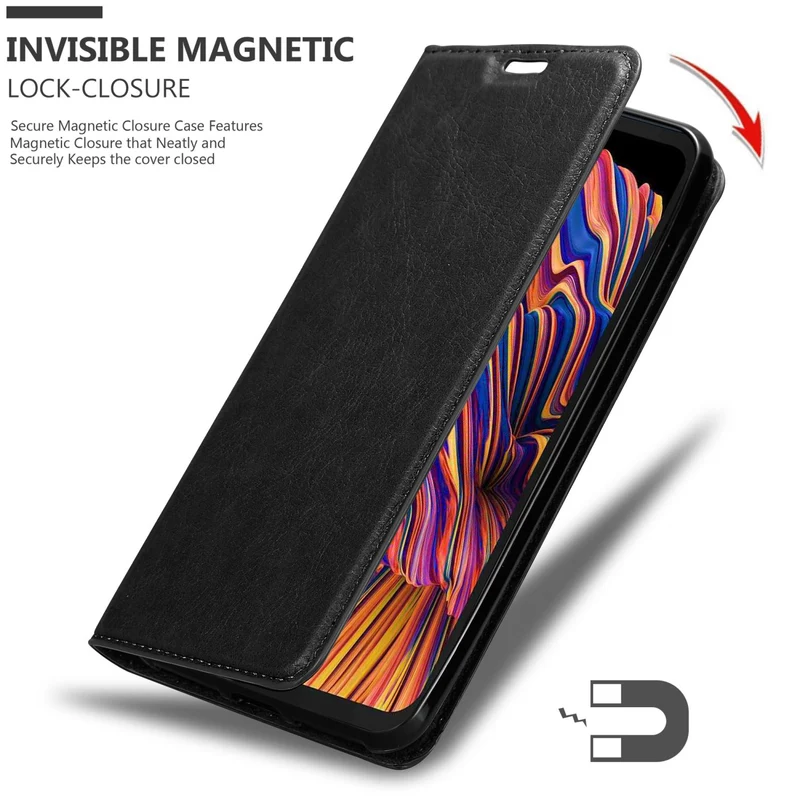 Cadorabo Hülle kompatibel mit Samsung Galaxy XCover PRO Schutzhülle mit Magnetverschluss, Standfunktion und Kartenfach