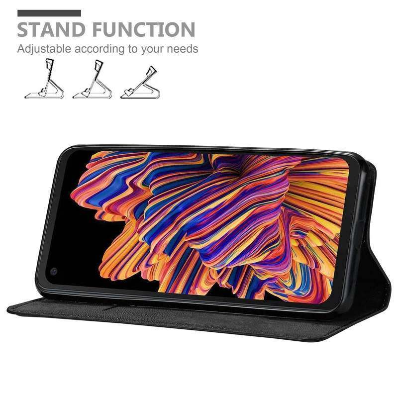 Cadorabo Hülle kompatibel mit Samsung Galaxy XCover PRO Schutzhülle mit Magnetverschluss, Standfunktion und Kartenfach