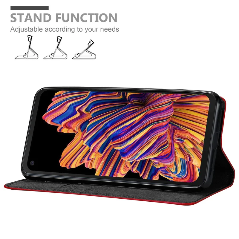 Cadorabo Hülle kompatibel mit Samsung Galaxy XCover PRO Schutzhülle mit Magnetverschluss, Standfunktion und Kartenfach