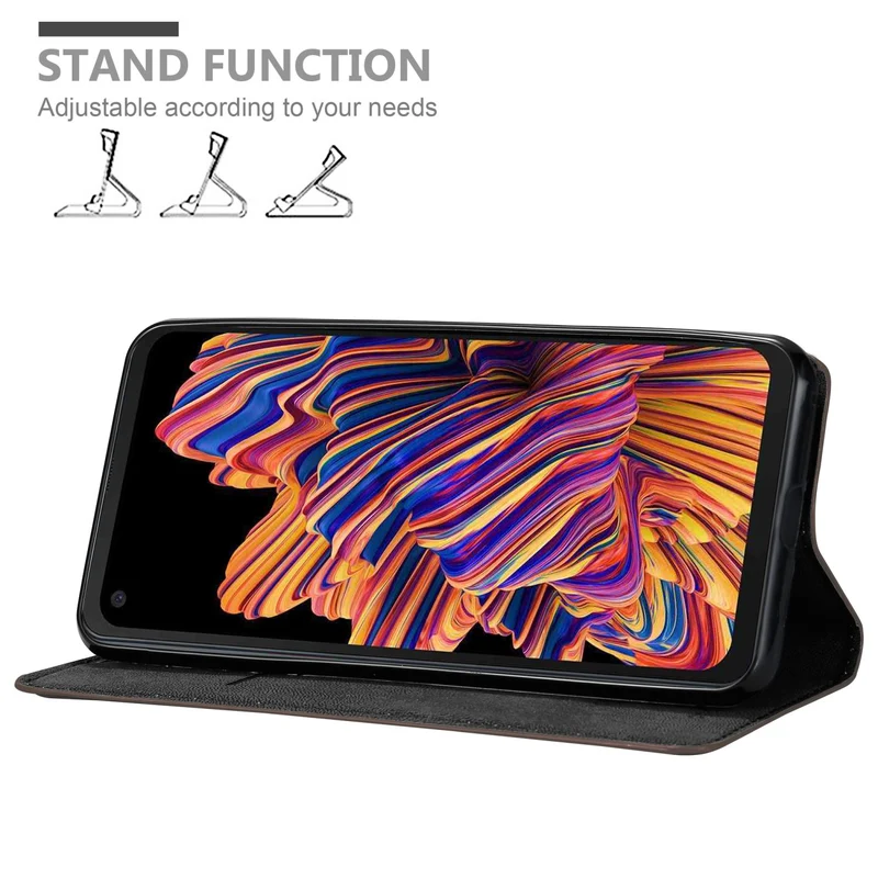 Cadorabo Hülle kompatibel mit Samsung Galaxy XCover PRO Schutzhülle mit Magnetverschluss, Standfunktion und Kartenfach