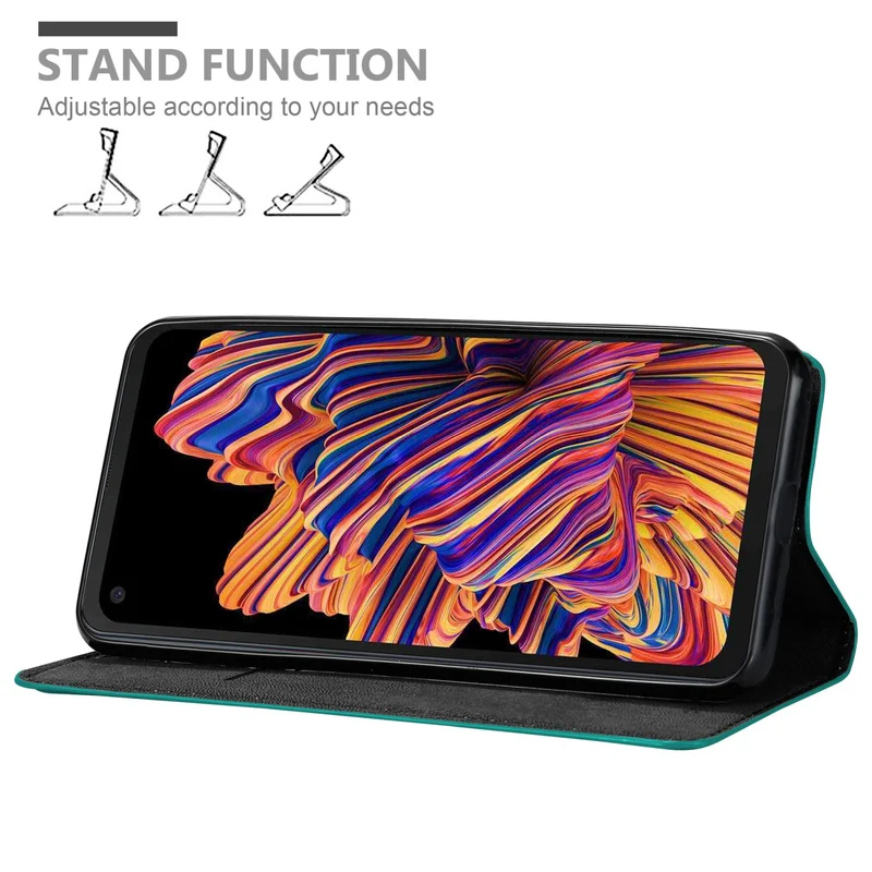 Cadorabo Hülle kompatibel mit Samsung Galaxy XCover PRO Schutzhülle mit Magnetverschluss, Standfunktion und Kartenfach