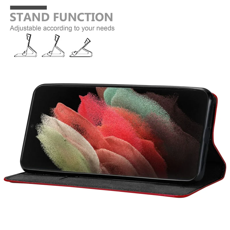 Cadorabo Hülle kompatibel mit Samsung Galaxy S22 ULTRA Schutzhülle mit Magnetverschluss, Standfunktion und Kartenfach