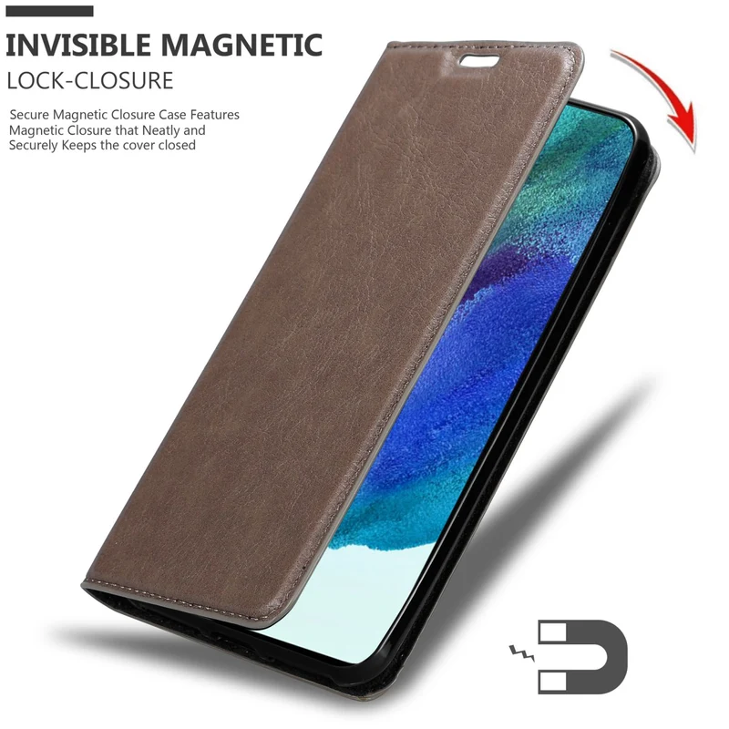 Cadorabo Hülle kompatibel mit Samsung Galaxy S22 Schutzhülle mit Magnetverschluss, Standfunktion und Kartenfach