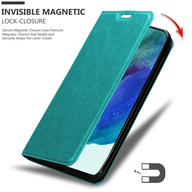 Cadorabo Hülle kompatibel mit Samsung Galaxy S22 Schutzhülle mit Magnetverschluss, Standfunktion und Kartenfach
