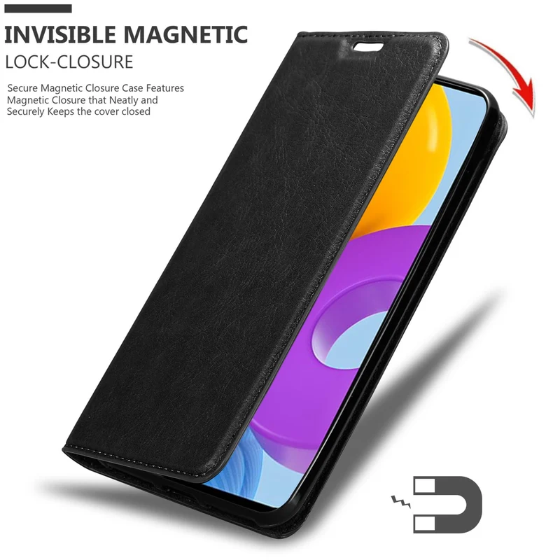 Cadorabo Hülle kompatibel mit Samsung Galaxy M52 5G Schutzhülle mit Magnetverschluss, Standfunktion und Kartenfach