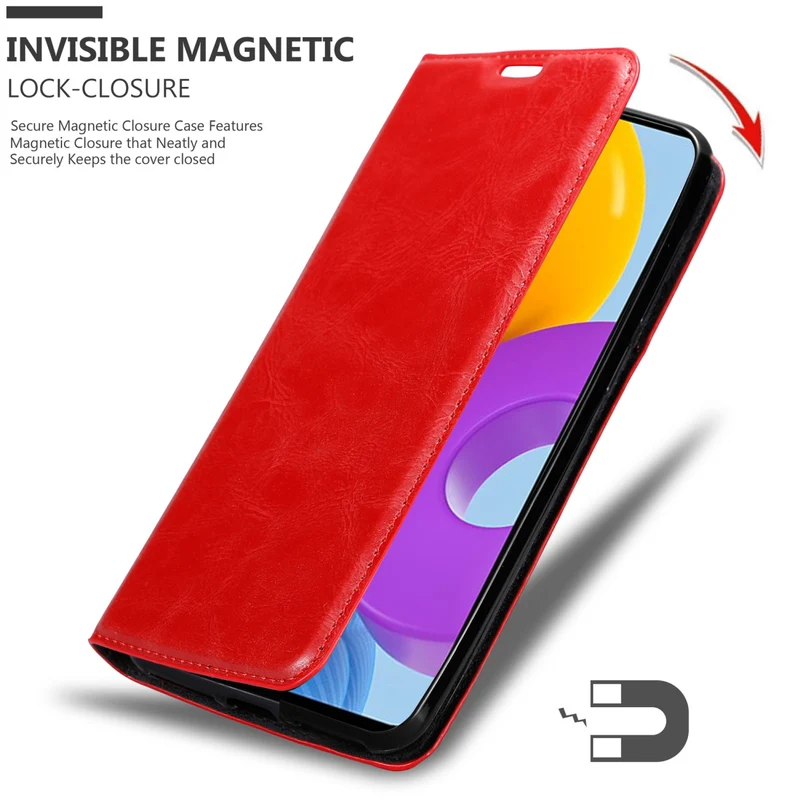 Cadorabo Hülle kompatibel mit Samsung Galaxy M52 5G Schutzhülle mit Magnetverschluss, Standfunktion und Kartenfach