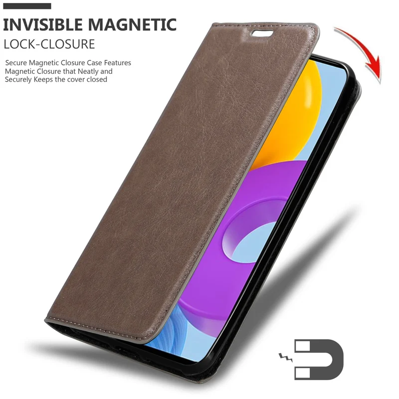 Cadorabo Hülle kompatibel mit Samsung Galaxy M52 5G Schutzhülle mit Magnetverschluss, Standfunktion und Kartenfach