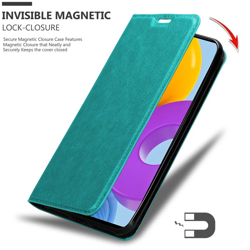 Cadorabo Hülle kompatibel mit Samsung Galaxy M52 5G Schutzhülle mit Magnetverschluss, Standfunktion und Kartenfach