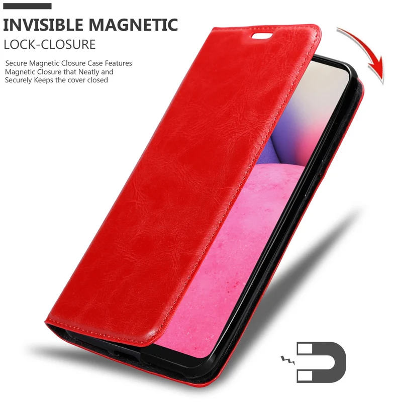 Cadorabo Hülle kompatibel mit Samsung Galaxy A33 5G Schutzhülle mit Magnetverschluss, Standfunktion und Kartenfach