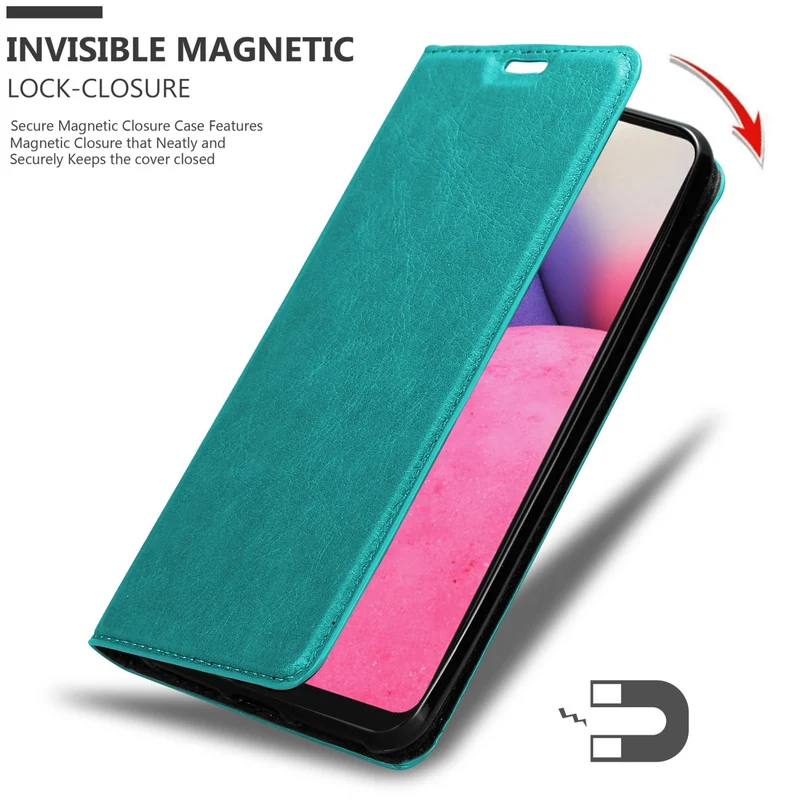 Cadorabo Hülle kompatibel mit Samsung Galaxy A33 5G Schutzhülle mit Magnetverschluss, Standfunktion und Kartenfach