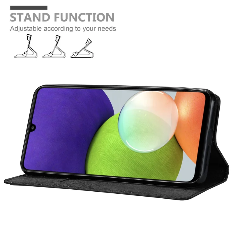 Cadorabo Hülle kompatibel mit Samsung Galaxy A22 4G / M22 / M32 4G Schutzhülle mit Magnetverschluss, Standfunktion und Kartenfach