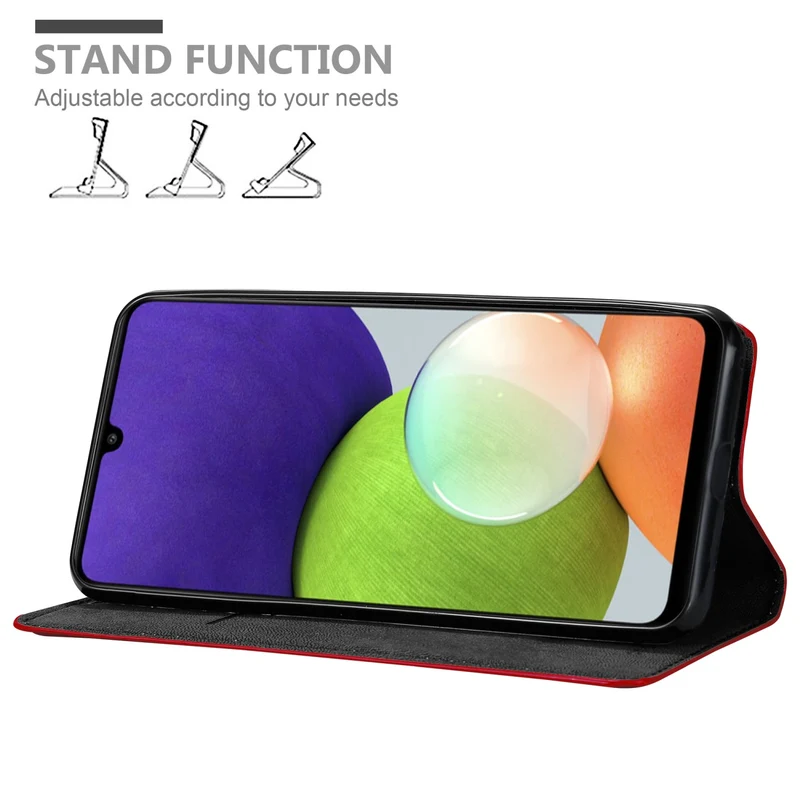Cadorabo Hülle kompatibel mit Samsung Galaxy A22 4G / M22 / M32 4G Schutzhülle mit Magnetverschluss, Standfunktion und Kartenfach