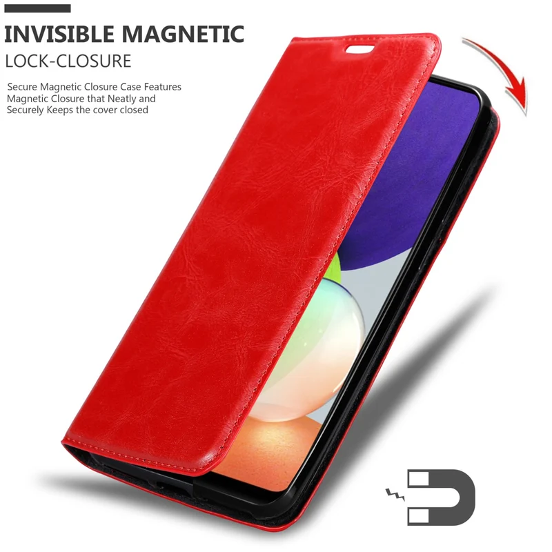 Cadorabo Hülle kompatibel mit Samsung Galaxy A22 4G / M22 / M32 4G Schutzhülle mit Magnetverschluss, Standfunktion und Kartenfach