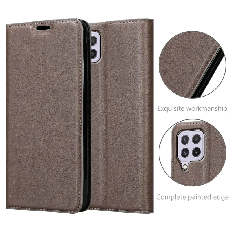 Cadorabo Hülle kompatibel mit Samsung Galaxy A22 4G / M22 / M32 4G Schutzhülle mit Magnetverschluss, Standfunktion und Kartenfach