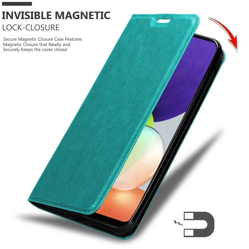 Cadorabo Hülle kompatibel mit Samsung Galaxy A22 4G / M22 / M32 4G Schutzhülle mit Magnetverschluss, Standfunktion und Kartenfach
