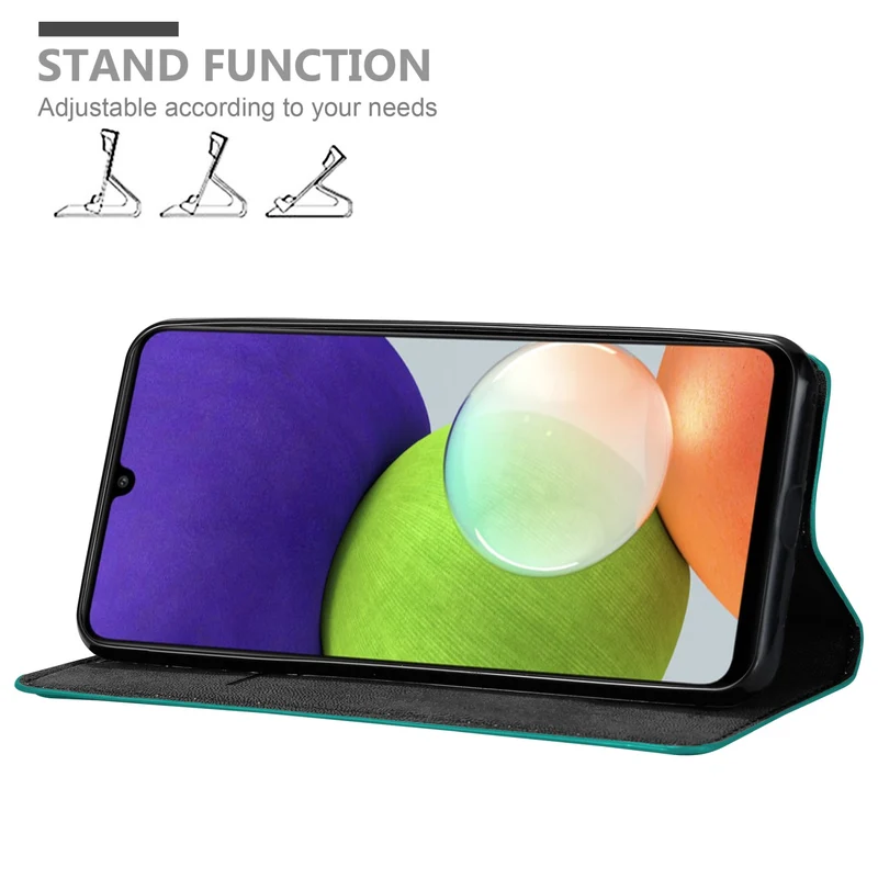 Cadorabo Hülle kompatibel mit Samsung Galaxy A22 4G / M22 / M32 4G Schutzhülle mit Magnetverschluss, Standfunktion und Kartenfach