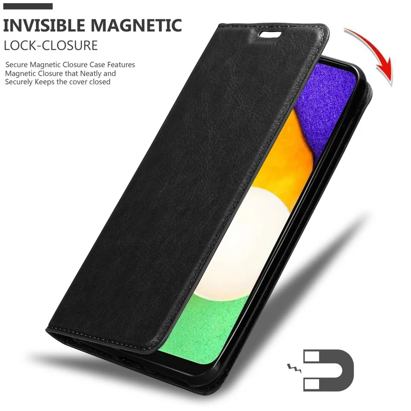Cadorabo Hülle kompatibel mit Samsung Galaxy A13 5G Schutzhülle mit Magnetverschluss, Standfunktion und Kartenfach