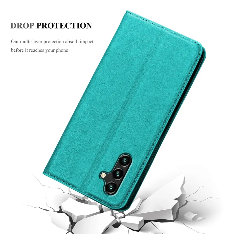 Cadorabo Hülle kompatibel mit Samsung Galaxy A13 5G Schutzhülle mit Magnetverschluss, Standfunktion und Kartenfach