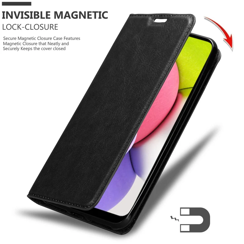 Cadorabo Hülle kompatibel mit Samsung Galaxy A03s Schutzhülle mit Magnetverschluss, Standfunktion und Kartenfach
